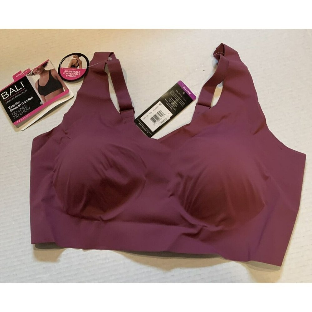 Bali Comfort Revolution® Easylite Shaping Wirefree Lined Bra DF3496 Pink sz 2XL - Picture 3 of 6